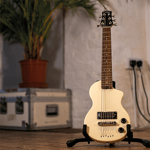 image of the white Carry-On Mini Guitar